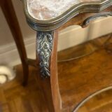 Louis XV Style Side Table with Marble Top - Late 19th Century