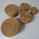 Rattan trundle boxes