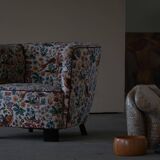 Set of curved Danish club chairs from the mid-century, Viggo Boesen style, 1940s.