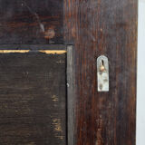 Oak brutalist mirror, 1970s