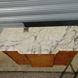 Louis XVI style walnut burl buffet with gilt bronze mounts