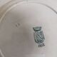 7 Jane model flat plates with dark green floral decoration Saint-Amand