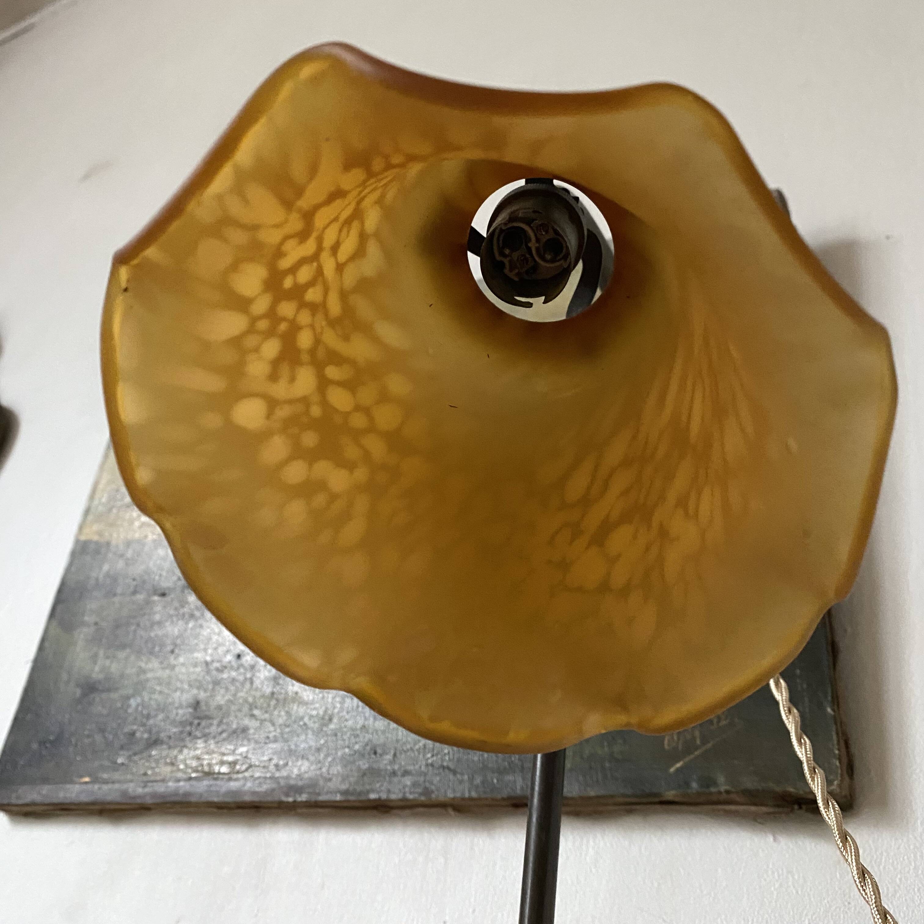 Jeweller's lamp, workshop lamp, glass paste shade