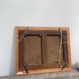 Old paysgae painting oil on canvas assembly