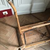 Rattan side table