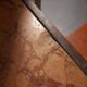 Wooden dressing table Courbet marquetry chevrons art deco Austrian