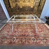 Iron and glass garden furniture