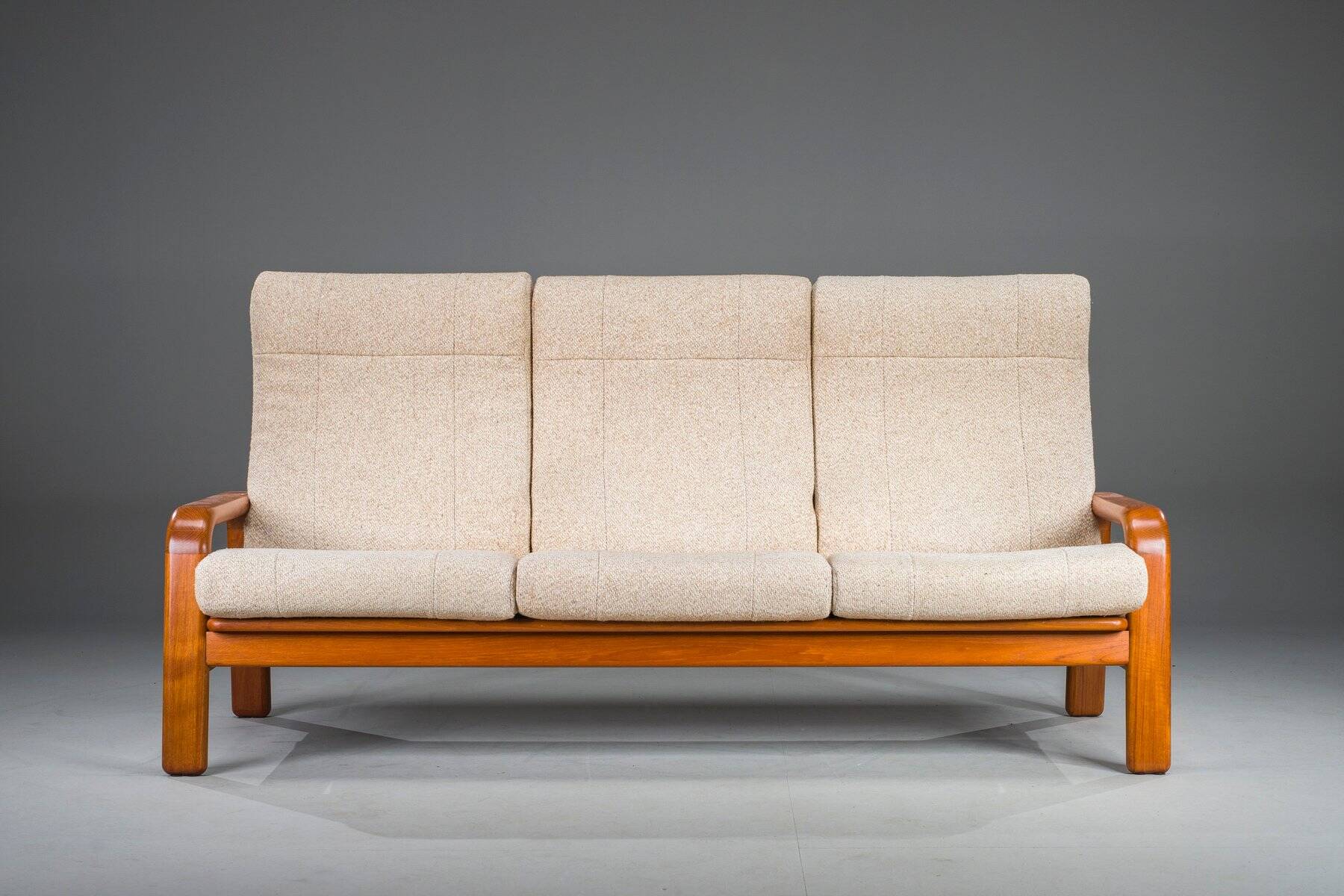 Mid-century modern Danish three-seater teak sofa, 1960s