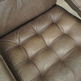 Leather armchair, Danish design, 1960s, manufactured by Genega Møbler