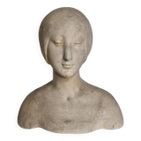 Patinated plaster bust of an unknown princess, Renaissance style after Francesco Laurana, 23 cm
