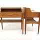 Set of 2 Scandinavian teak bedside tables, Sävjö, Sweden, 1950.