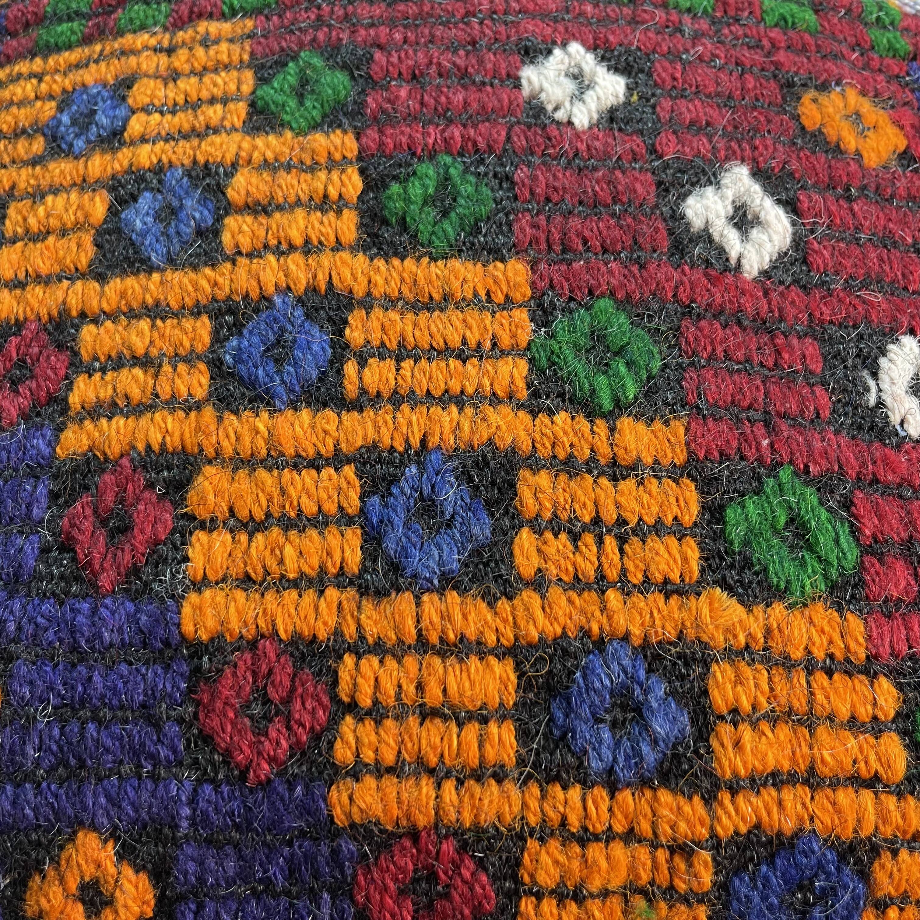 Vintage turkish kilim cushion cover , 55 x 55 cm