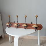 Old coat rack in solid brass