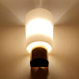 Pair Vintage Wall Lamp Limburg, Golden Brass Glass, 70s