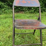 Folding metal chairs