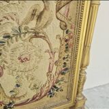Écran de cheminée pare feux d'époque Louis XVI 18éme en bois dorée
