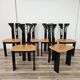 Ensemble de 6 chaises Pierre Cardin en bois laqué noir, 1970