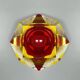 1960s Gorgeous Red and Yellow Ashtray or Catchall by Flavio Poli for Seguso