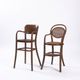 Antique set of Michael Thonet wicker and bentwood childrens chairs, 2