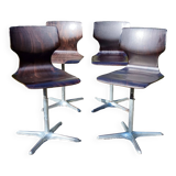 4 Pagwood Pagholz Flototo chairs from the 70s