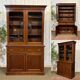 Victorian 19th-century mahogany two-body library