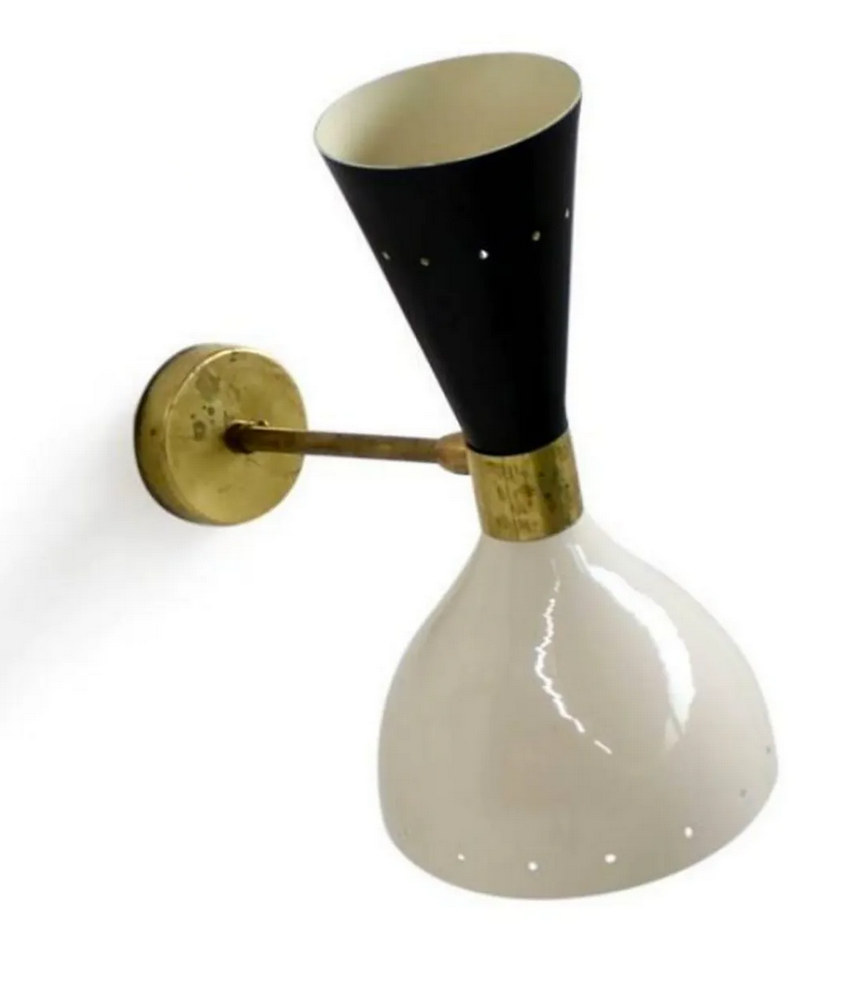 Wall sconce Diabolo italian black and white