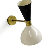 Wall sconce Diabolo italian black and white
