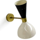Wall sconce Diabolo italian black and white