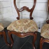 4 Louis Philippe style 19th century cherry wood chairs