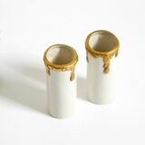 Beautiful hand-painted Mid Century porcelain wall lamp