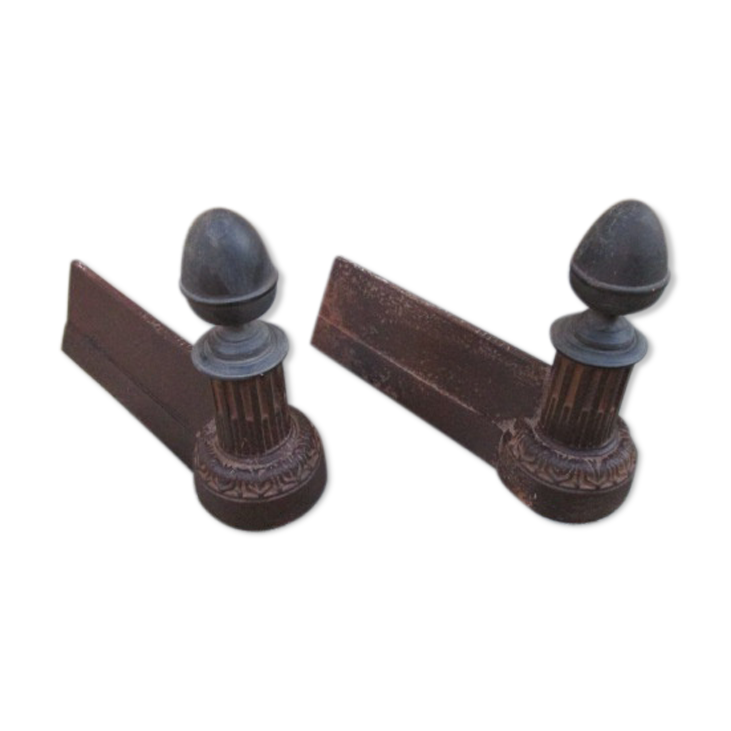 Pair of ancient cast iron channels