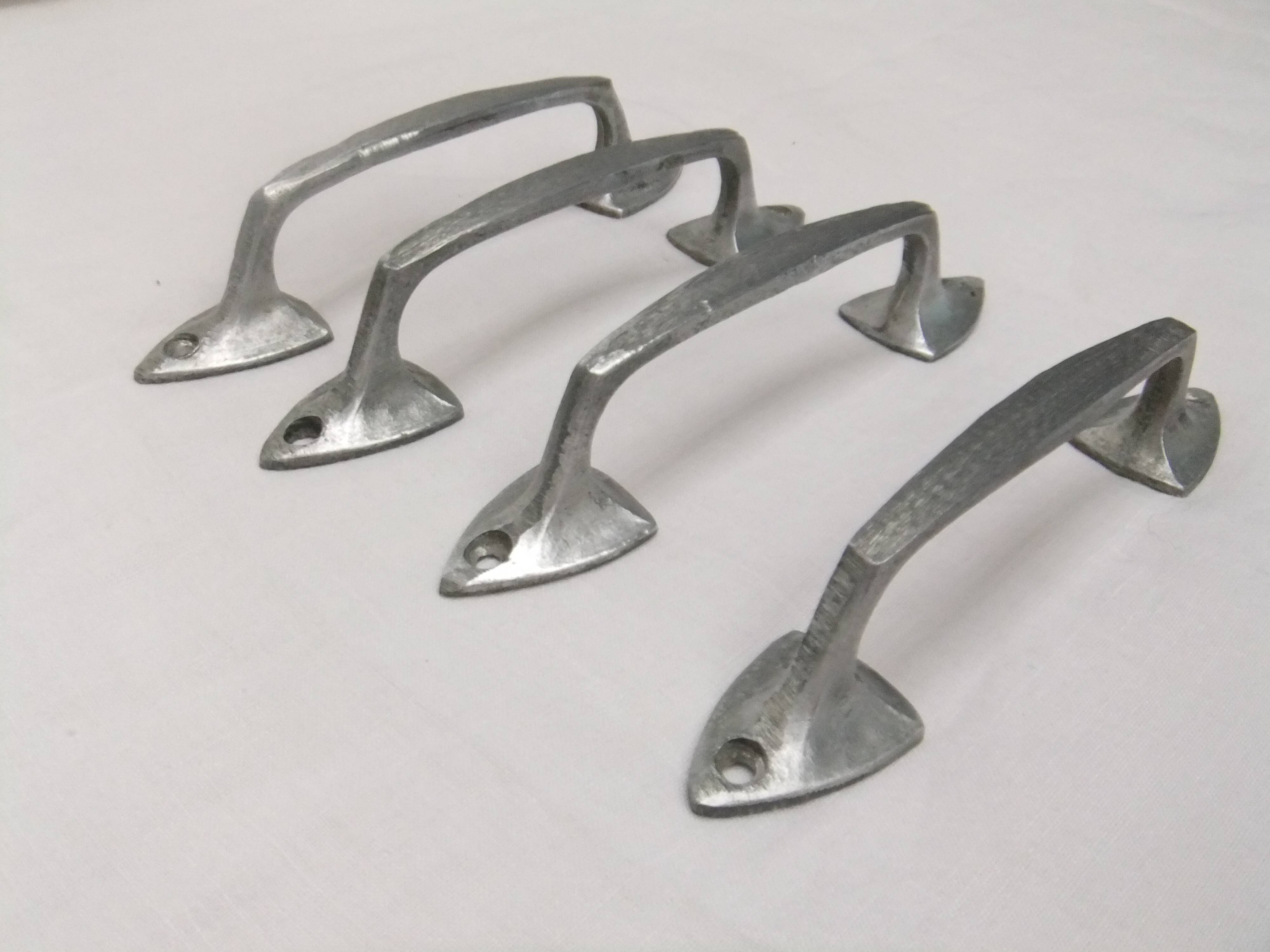 Old art deco metal handles restoration furniture drawers door