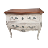 Commode galbée de style Louis XV patinée