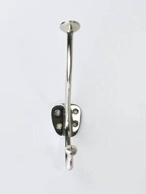 Up to 4 Adolf Loos Art Nouveau Nickel Brass Wall Hooks Café Capua Vienna