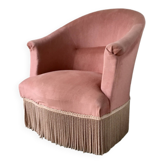 Vintage old pink toad armchair