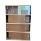 Vintage Kewlox brown shelving armoire / display cabinet
