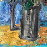 Flower bouquet, knife technique, signed