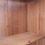 19th Century French Pine Faux Bamboo Mirrored Cabinet