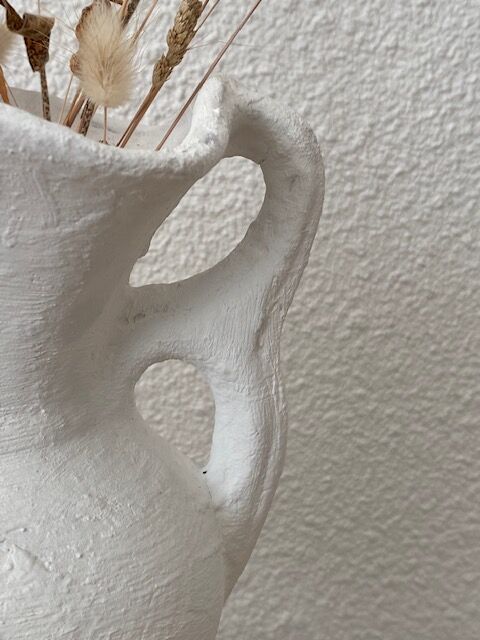 Vintage bleached stoneware vase