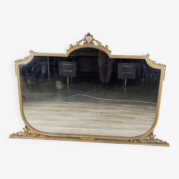 Miroir d'entrée en bois doré