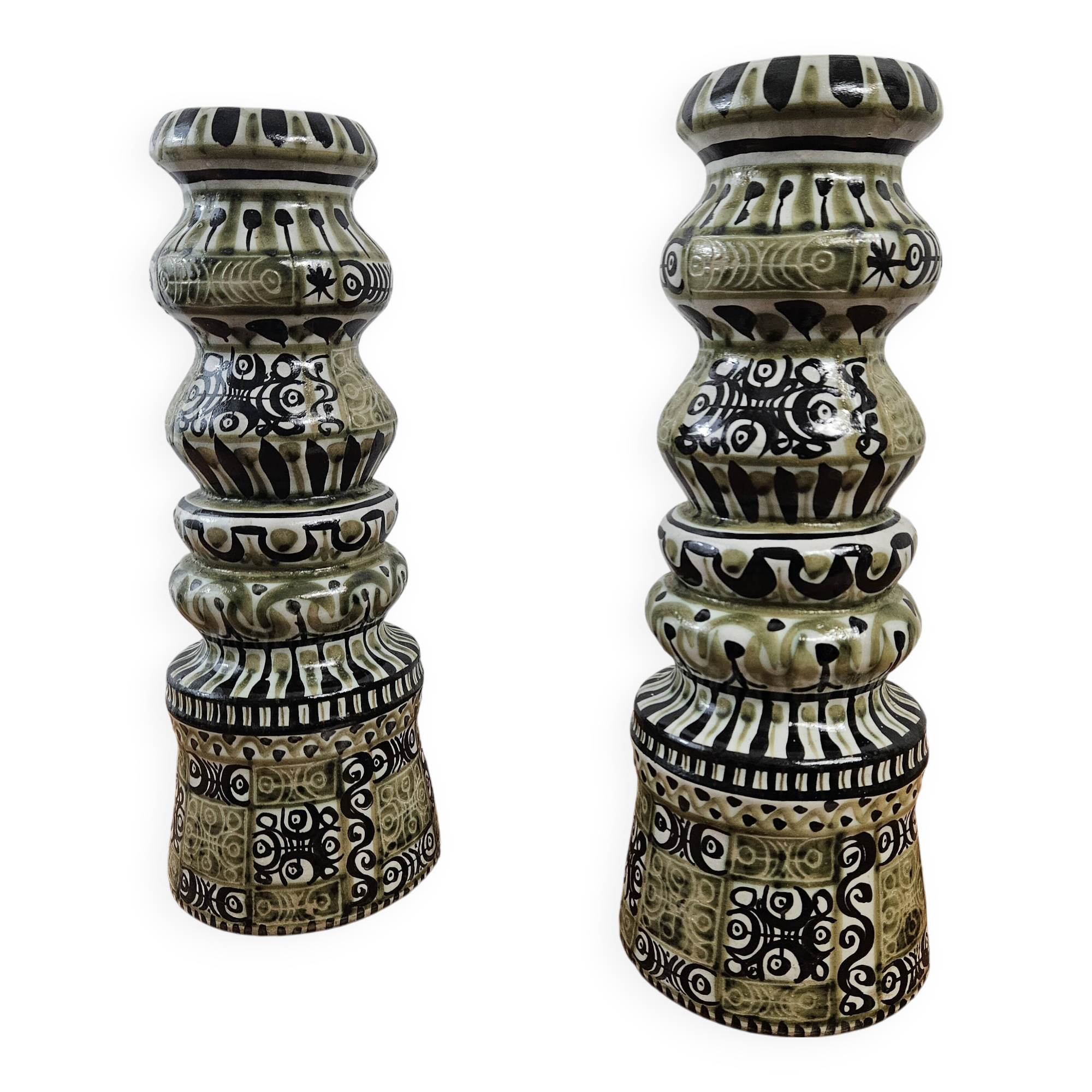 André Horellou Candlesticks - Ceramic