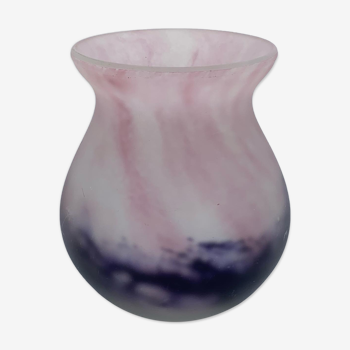 Vase en verre marmoréen