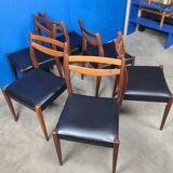 6 scandinavian vintage chairs circa 1970