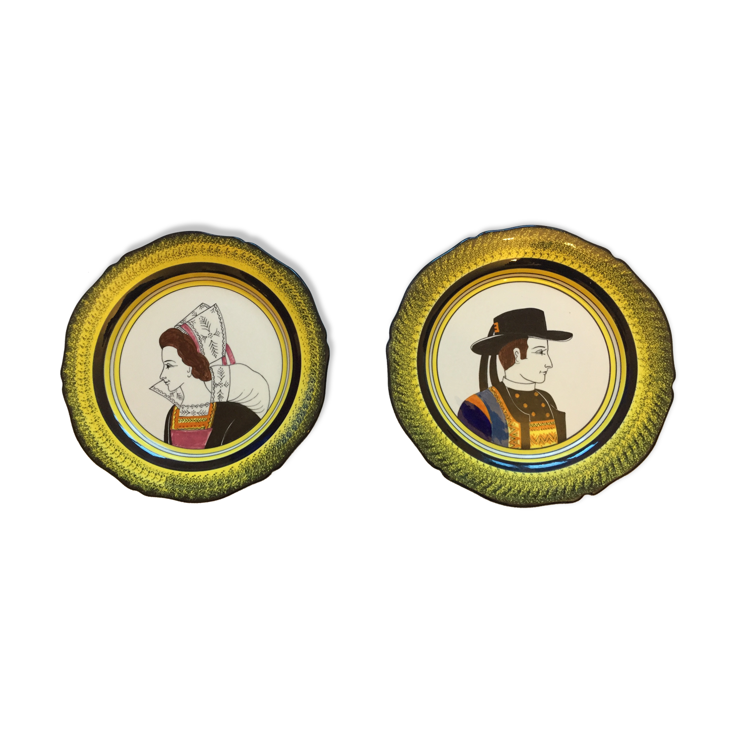 Two vintage Henriot plates
