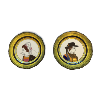 Deux assiettes vintage Henriot