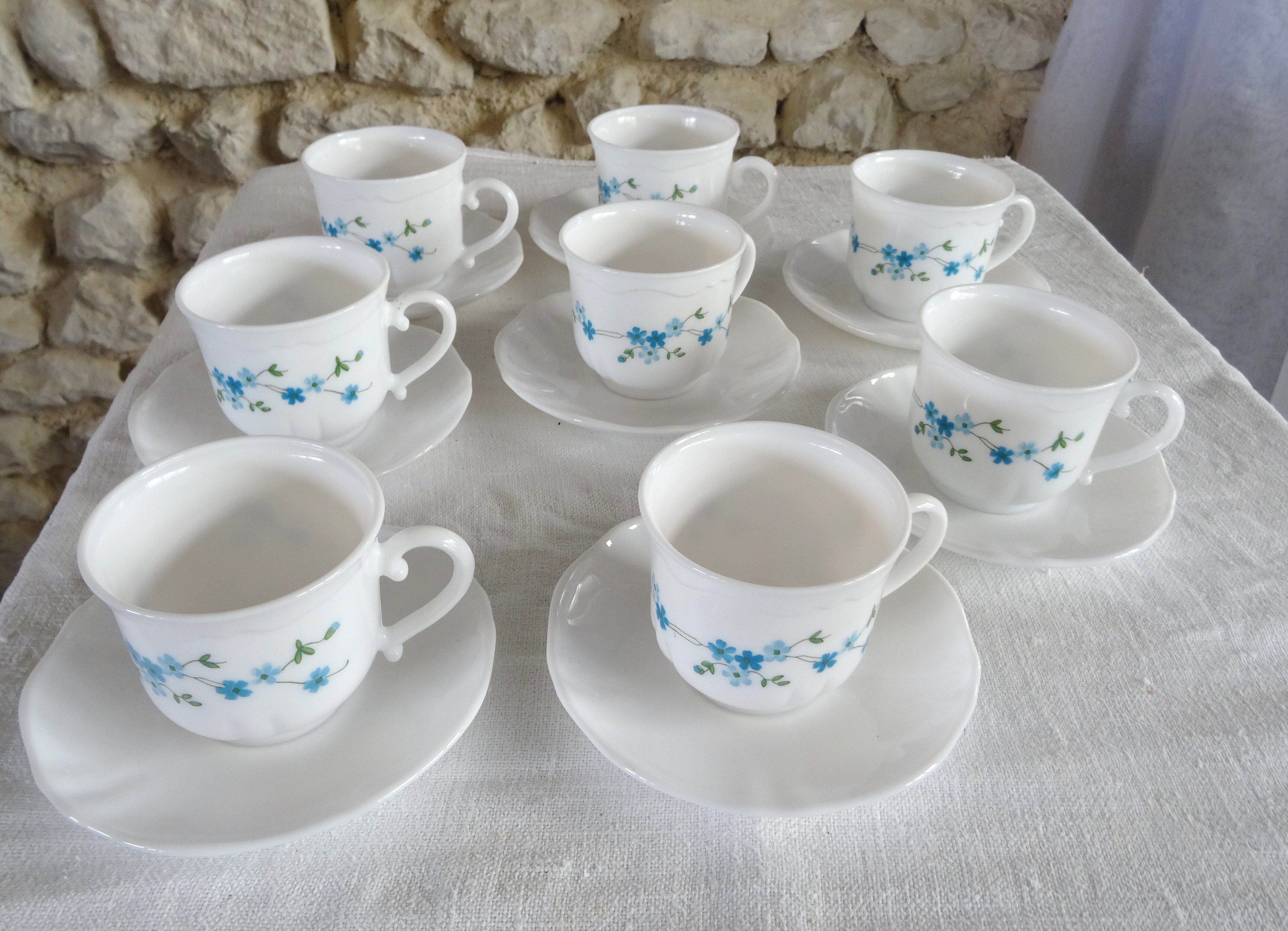 8 Cups myosotis - 8 per cups arcopal