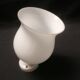 Vintage wall lamp - porcelain and tulip in white opaline - 40s