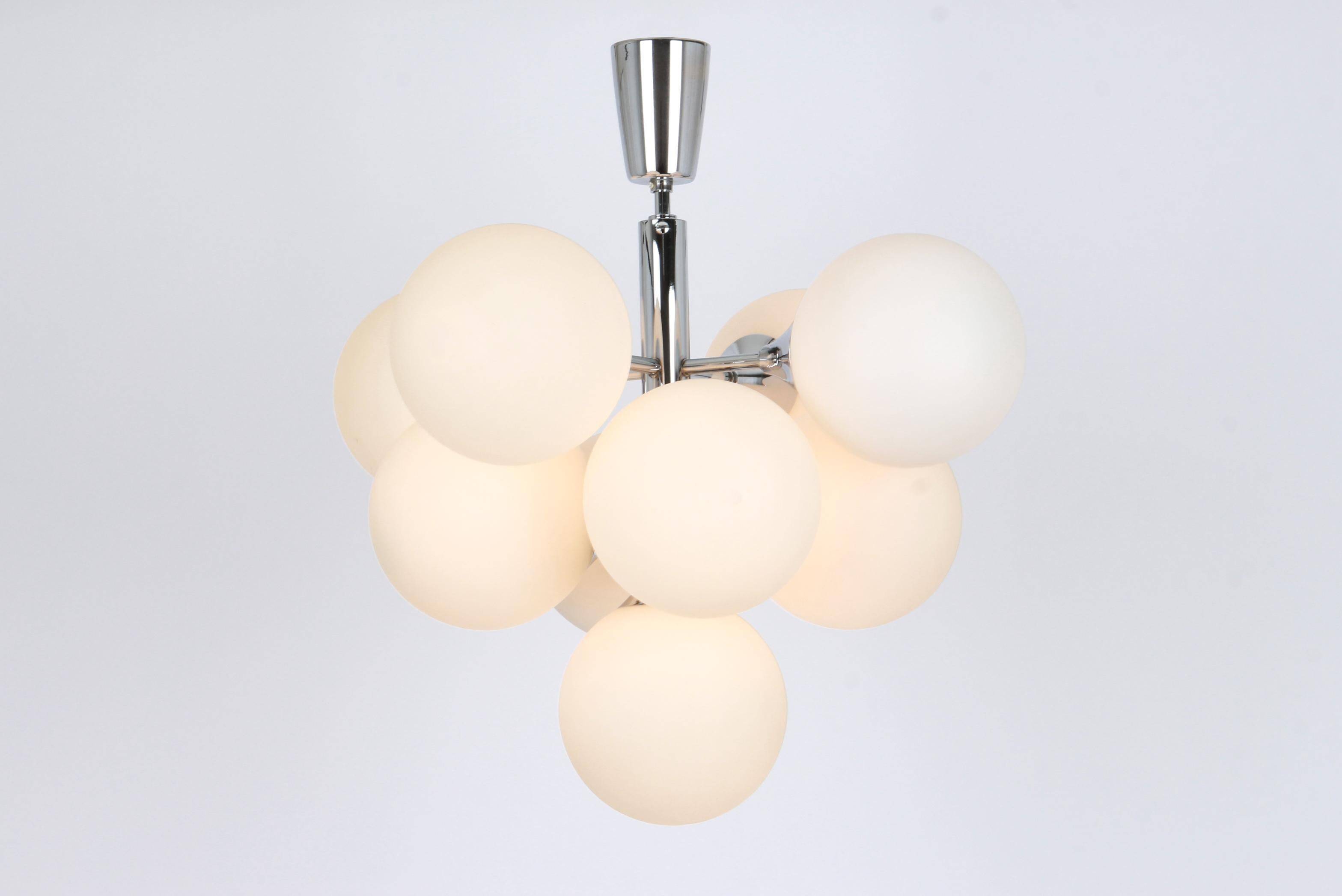 Atomic chrome lustre by Kaiser, Germany, 1960s