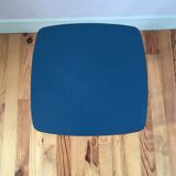 Hard blue formica stool