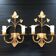 Pair of gold metal wall lights